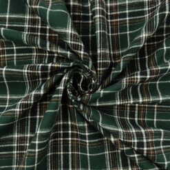Wholesale Flannel Yarn Dyed Plaid Fabric Roger Green 110 yard roll