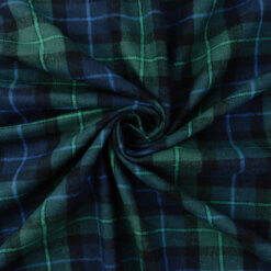 Wholesale Flannel Yarn Dyed Plaid Fabric Tartan Black Watch 110 yard roll