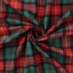 Wholesale Flannel Yarn Dyed Christmas Plaid Fabric Hunter/Wine 110 yard roll