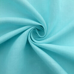 Wholesale French Handkerchief 100% Linen Fabric Aqua 50 yard roll