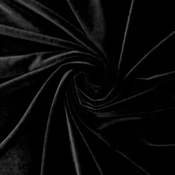 Wholesale Stretch Spandex Velvet Fabric Black 62 yard roll