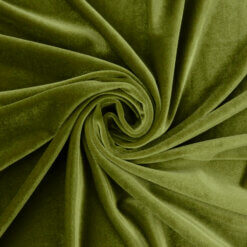 Wholesale Stretch Spandex Velvet Fabric Olive Green 62 yard roll