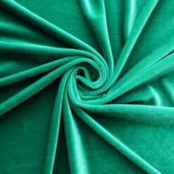 Wholesale Stretch Spandex Velvet Fabric Irish Green 62 yard roll