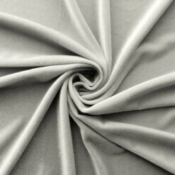 Wholesale Stretch Spandex Velvet Fabric Silver 62 yard roll