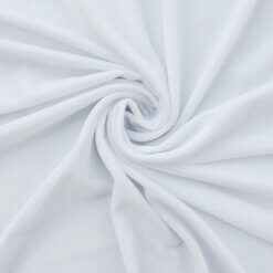 Wholesale Stretch Spandex Velvet Fabric White 62 yard roll