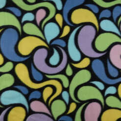 Fleece Print Fabric Arabesque Multi 20 yard bolt