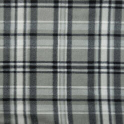 Fleece Print Fabric Carson Plaid Gray, by the yard