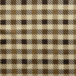 Fleece Print Fabric Glasgow Plaid Brown 20 yard bolt
