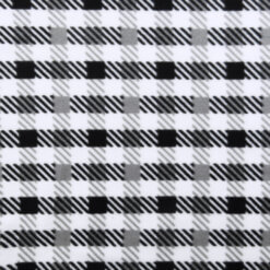 Fleece Print Fabric Glasgow Plaid Gray 20 yard bolt