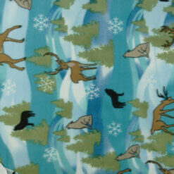 Fleece Print Fabric North Country Turquoise 20 yard bolt