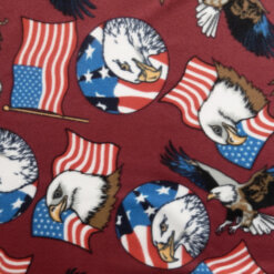 Fleece Print Fabric Patriot Wine 20 yard bolt