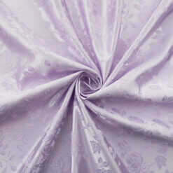 Wholesale Floral Satin Jacquard Fabric Lilac 65 yard roll
