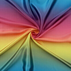Wholesale Rainbow Charmeuse Satin Fabric Gold 100 yard roll