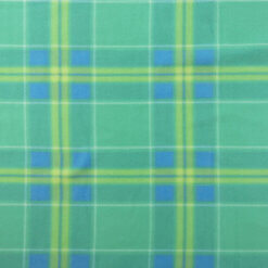 Fleece Print Fabric Castle Plaid Mint, by the yard