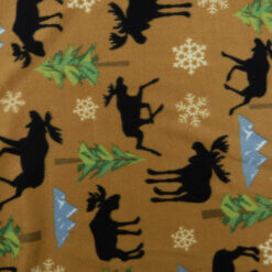 Fleece Print Moose Amber 20 yard bolt