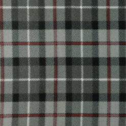 Fleece Print Fabric Tartan Plaid Gray, by the yard