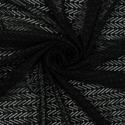 1 Yard Piece SALE Stretch Lace Fabric Black SC301