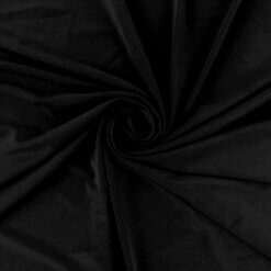 1 Yard Piece SALE Stretch Fine Ribbed Spandex Fabric Black SC316