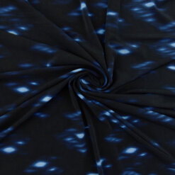 1 Yard Piece SALE Stretch Spandex Print Fabric Midnight Blue SC339