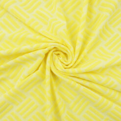 1 Yard Piece SALE Stretch Spandex Jacquard Fabric Yellow SC342