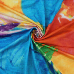 1 Yard Piece SALE Spandex Tropical Print Fabric Multi SC308