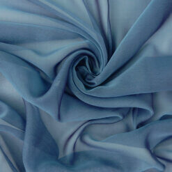 Waterfall Two Tone Chiffon Fabric Blue/Red, by the yard