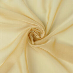 Waterfall Two Tone Chiffon Fabric Camel/White, by the yard