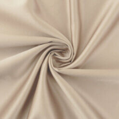 Fire Retardant Soft Shine Satin Fabric Beige 25 yard roll