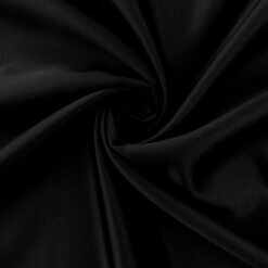 Fire Retardant Soft Shine Satin Fabric Black 25 yard roll