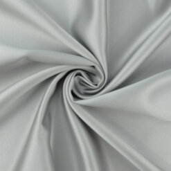 Fire Retardant Soft Shine Satin Fabric Silver 25 yard roll