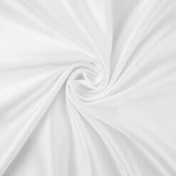 Fire Retardant Soft Shine Satin Fabric White 25 yard roll
