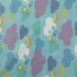 Fleece Print Fabric Cloudy Blue, by the yard