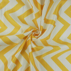 1 Yard SALE Chevron Soft Shine Satin Fabric SC379 Yellow-White