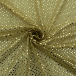 Wholesale Stretch 3mm Dot Fabric 24k Gold 50 yard roll
