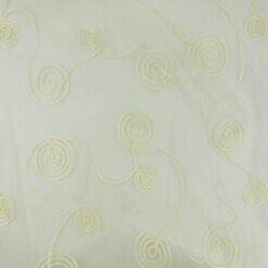 1 Yard SALE Swirl Corded Organza Fabric SC381 Champagne