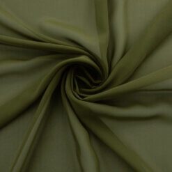 SALE Chiffon Fabric Greek Olive, by the yard