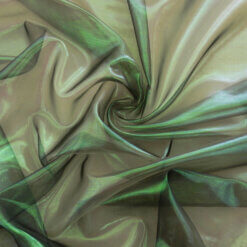 Wholesale Lunar Pearlized Iridescent Organza Green-Black 250 yard case