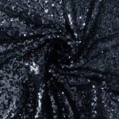 Glitz Stretch Mini Sequin Fabric Navy Blue, by the yard