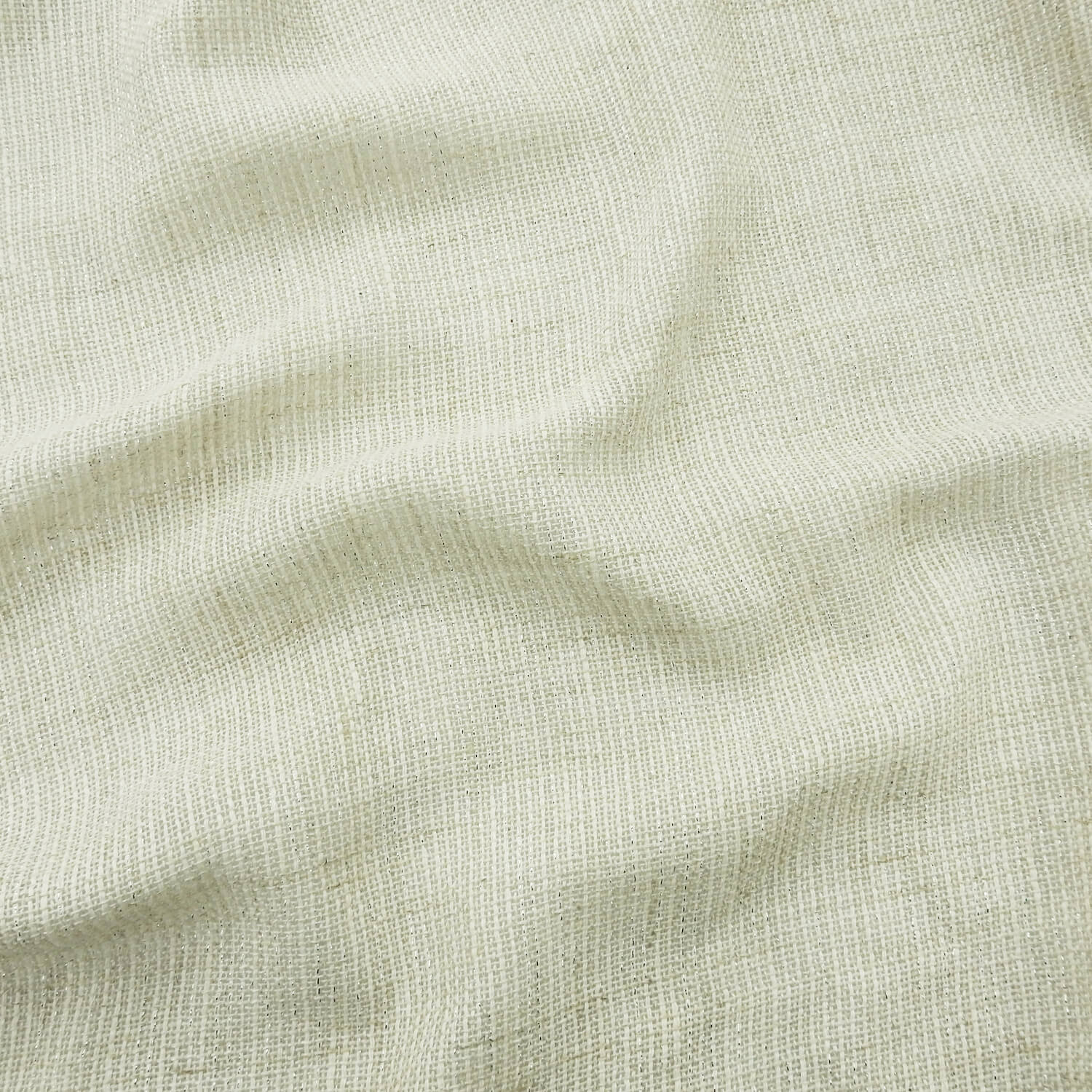 Sovana Lurex Linen Blend Fabric Ivory-Silver 25 yard roll - Image 7