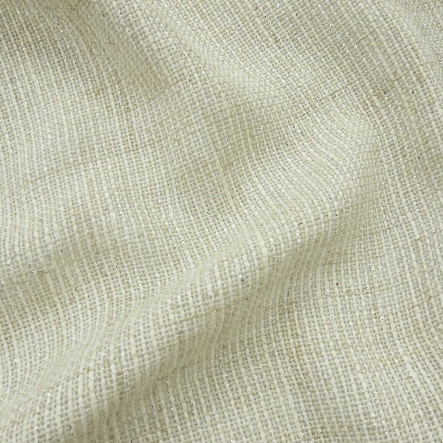 Sovana Lurex Linen Blend Fabric Ivory-Silver 25 yard roll - Image 6