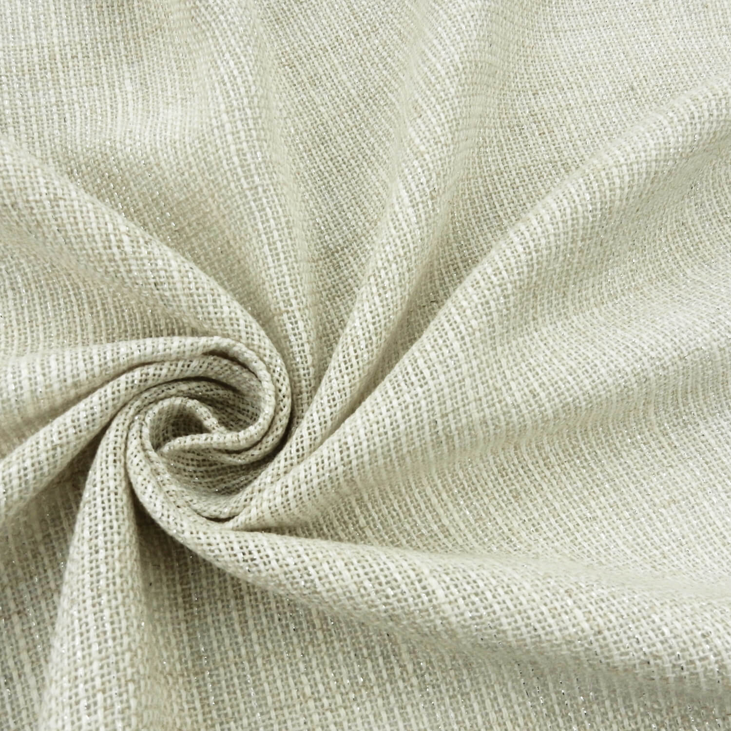Sovana Lurex Linen Blend Fabric Ivory-Silver 25 yard roll - Image 3