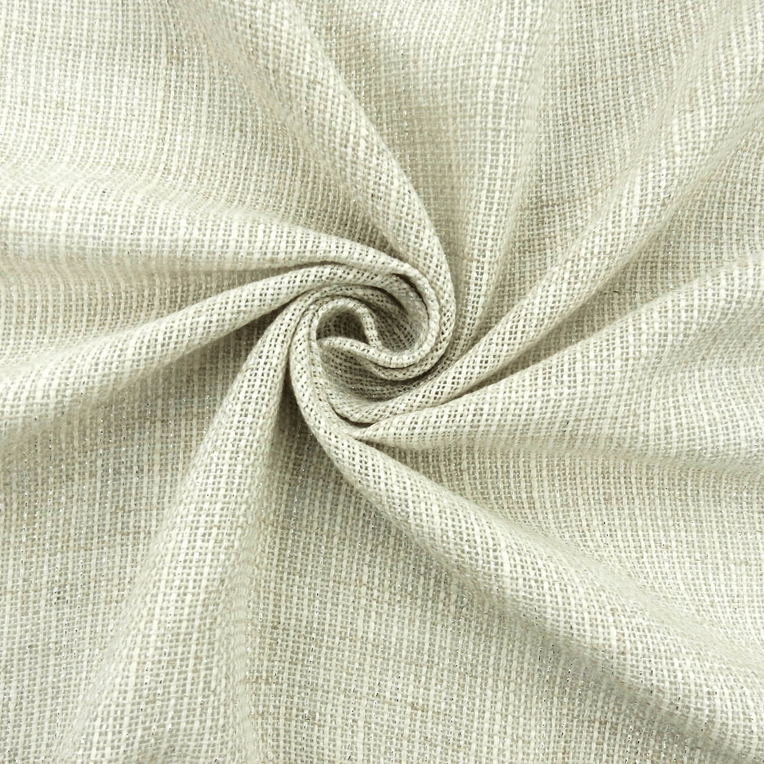 Sovana Lurex Linen Blend Fabric Ivory-Silver 25 yard roll - Image 2