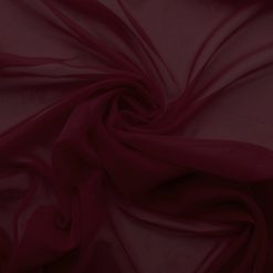 SALE 118" Wide Sheer Voile Fabric Burgundy, by the yard