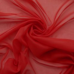 Wholesale 118" Wide Sheer Voile Fabric Red 60 yard roll