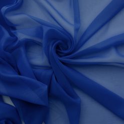 SALE 118" Wide Sheer Voile Fabric Royal Blue, by the yard
