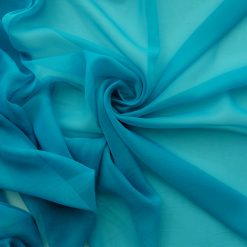 SALE 118" Wide Sheer Voile Fabric Turquoise, by the yard