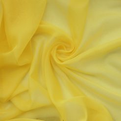 SALE 118" Wide Sheer Voile Fabric Yellow, by the yard