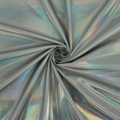 Wholesale Hologram Foil Spandex Fabric Silver 250 yard case