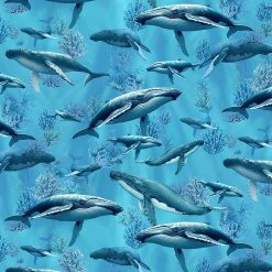 Timeless Treasures Fabric Michael CD4287 Ocean, by the yard