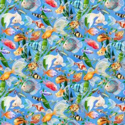 Timeless Treasures Fabric Rosie CD4151 Blue, by the yard